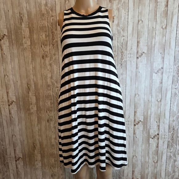 Time and Tru Dresses & Skirts - Women's Time and Tru Dress XS White Black Striped Sleeveless